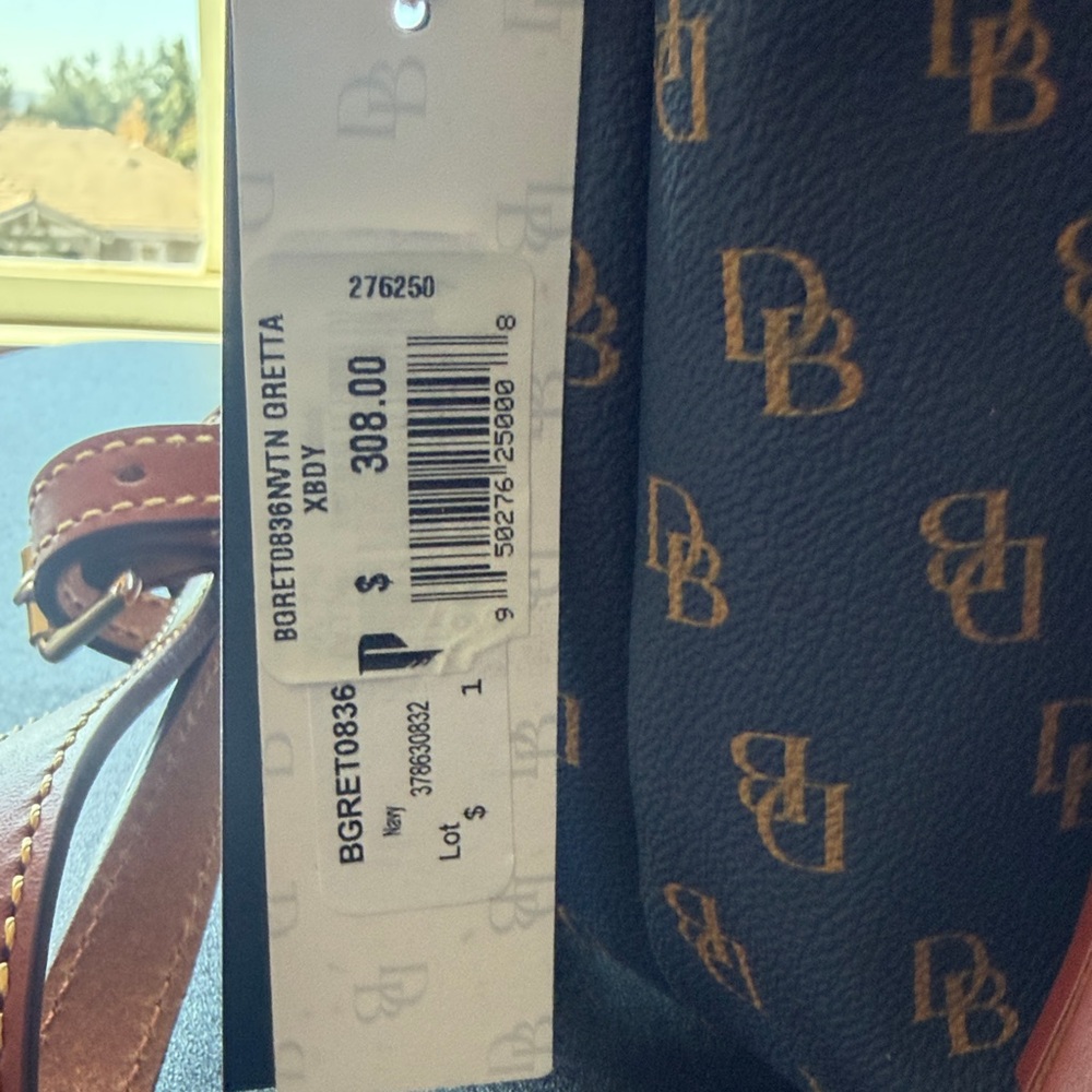 Dooney & Bourke Blue and Brown Crossbody Bag - Picture 8 of 9